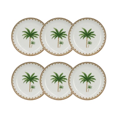 Lot de 6 assiettes creuses en porcelaine, ATLAS NOVASTYL