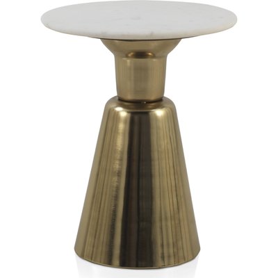 Table d'appoint dorée avec plateau en marbre  élégant RECOLLECTION