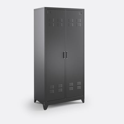 Armoire 2 portes en métal acier, HIBA LA REDOUTE INTERIEURS