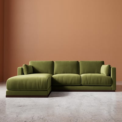 Alesund Easy Velvet Corner Chaise Sofa SWOON