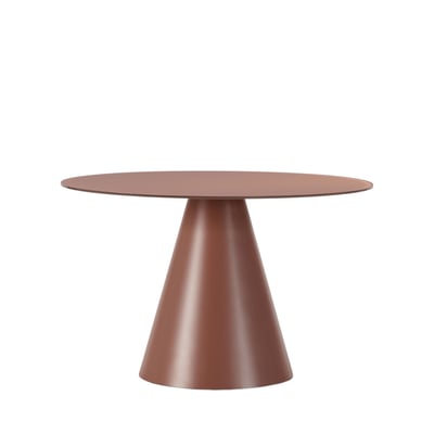 Table à manger 4 personnes ronde en verre trempé et métal  120cm- CELESTE DRAWER