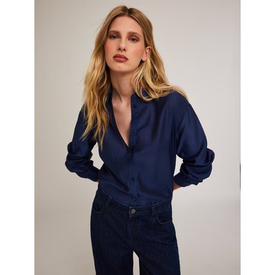 Chemise en lyocell mélangé à teinte unie MOTIVI