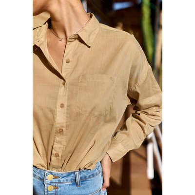 Chemisier manches longues col chemise uni CORALIA LA PETITE ETOILE