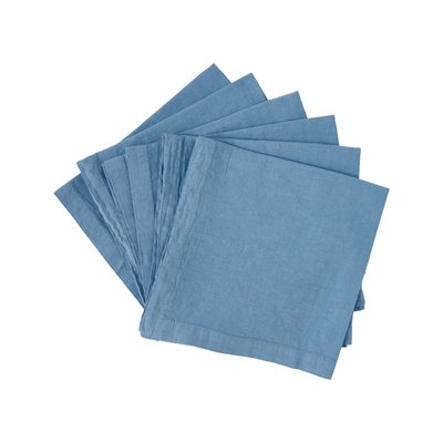 Lot de 6 serviettes coton lin - ELINE CAMIF