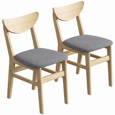 Chaise de salle à manger Tissu effet lin (100 HOMCOM