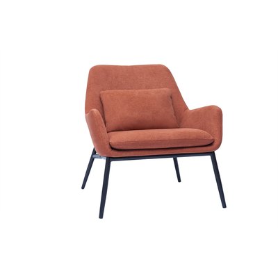 Fauteuil design en tissu effet velours et métal noir MAXINE MILIBOO