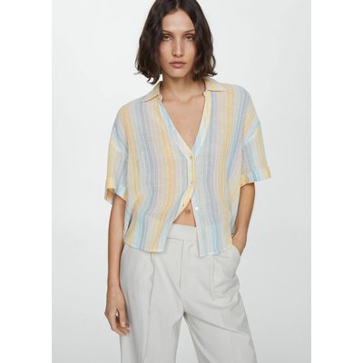 Chemise semi-transparente rayures MANGO