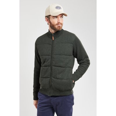 Gilet zippé matelassé - laine GUY DE BERAC