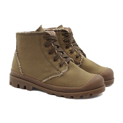 Bottines lacet crantées toile recyclée JULES & JENN