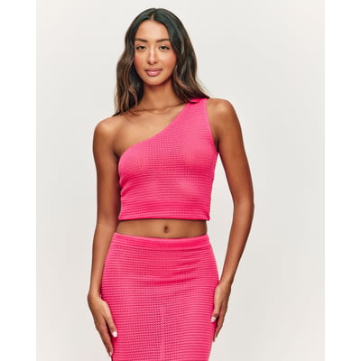 Top asymétrique en crochet TEHERIZ UNDIZ