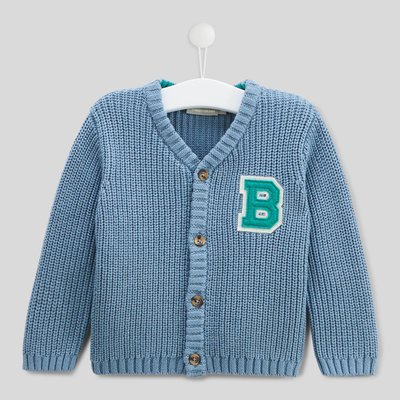 Cardigan garçon avec patch en coton BOUT'CHOU