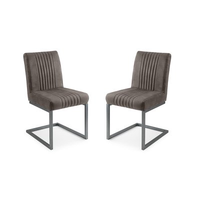 Houston Suede Dining Chairs (Set of 2) SO'HOME