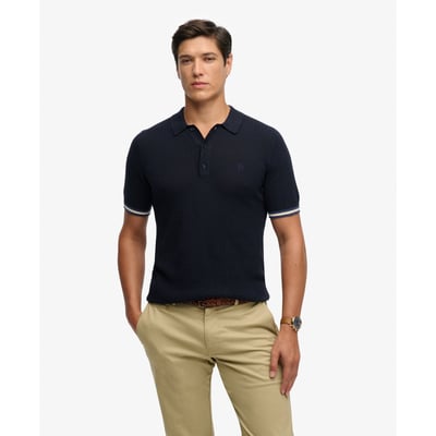 Polo en maille texturée à manches courtes SUPERDRY
