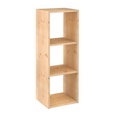 Cube Rangement 3 Cases Pin Massif H105,4 Cm X L36,2 Cm X P33 Cm ASTIGARRAGA