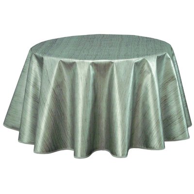 Nappe ronde en toile cirée design uni Lazure TOILINUX