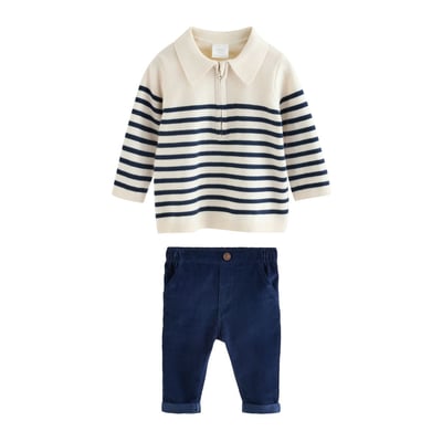 Ensemble bébé avec haut en maille et pantalon NEXT