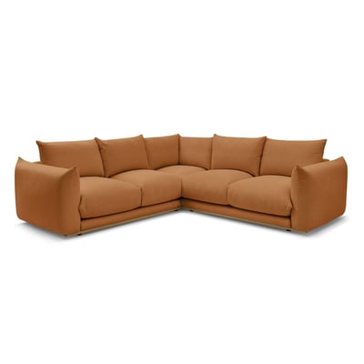 Canapé d'angle fixe 4 places en tissu, ERNEST BOBOCHIC