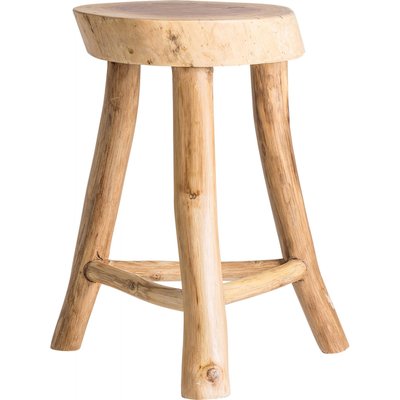 Tabouret en bois de suar rond, Clues RECOLLECTION
