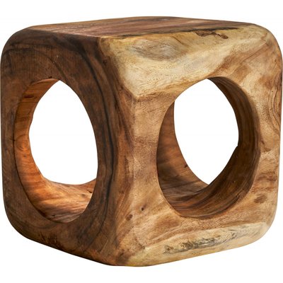 Pouf en bois de suar carré, Arusa RECOLLECTION