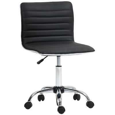 Chaise de bureau Revêtement synthétique Noir HOMCOM