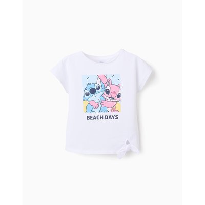 T-shirt à Coton avec Nœud à la Base Lilo et Stitch ZIPPY