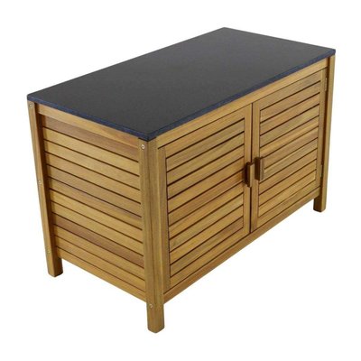 Meuble de rangement 2 portes cuisine extérieure en acacia Fidji PROLOISIRS