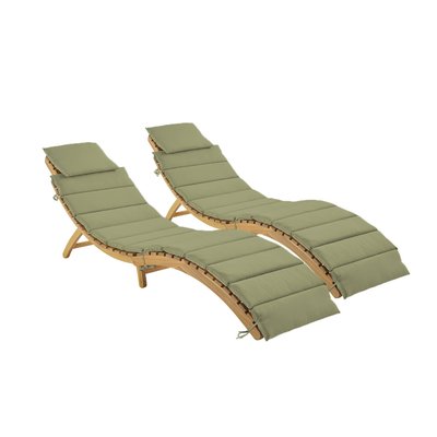 Bains de soleil bois d'acacia (lot de 2) LAURE SWEEEK