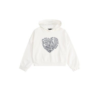 Sweat à capuche message brodé coeur IKKS
