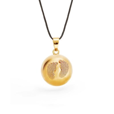 Bola de grossesse - Babyfeet - doré à l'or - poudre de diamant CACHE COEUR