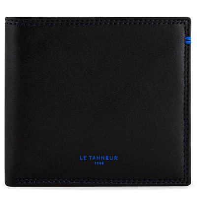 Porte cartes horizontal avec poche billets en cuir lisse MARTIN LE TANNEUR