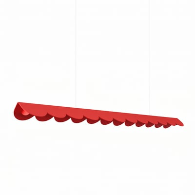 Suspension Aluminium Rouge LED 1 Biscuit EDEN