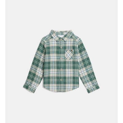 Chemise droite à carreaux tatias en flanelle de coton bio CADET ROUSSELLE