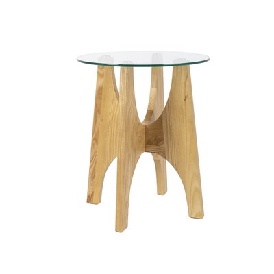 Table d'appoint en bois et verre - KOBE MATHI DESIGN