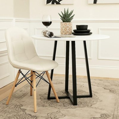 Обеденный стол на 4 персоны из МДФ и металла SO'HOME
