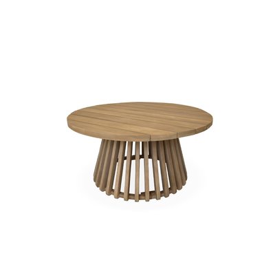 Table basse de jardin ronde bois d'acacia Ø80cm OVIEDO TABLE BASSE SWEEEK