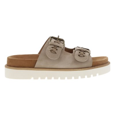 Mules FEMME Mustang taupe et à boucle à ardillon MUSTANG