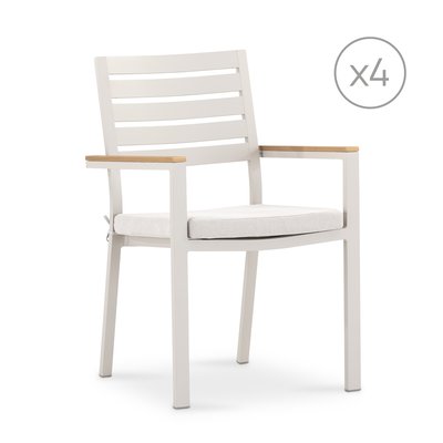 Chaise aluminium, lot de 4, OSAKA DEFORA HOME