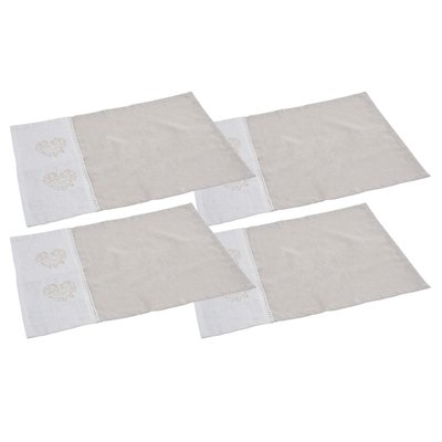 Set de table blanc et beige (Lot de 4) AUBRY GASPARD