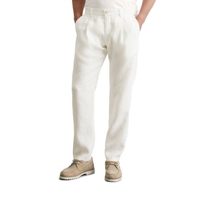 Pantalon en lin modèle Osby jogger pleats avec ceinture élastique MARC O'POLO