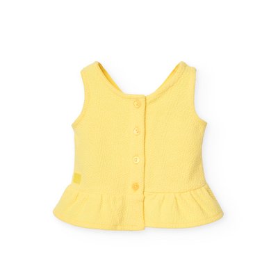 Top boutonné avec volant BOBOLI