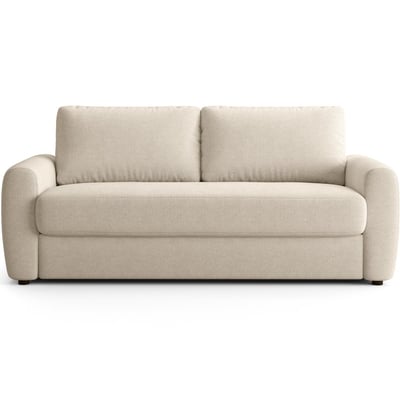 Canapé droit convertible 3 places en tissu chenille - ouverture express - SALVIA HOMIFAB