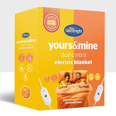 King Yours and Mine Dual Control Electric Blanket SILENTNIGHT
