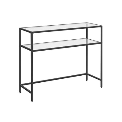 Console en métal avec 2 tablettes en verre CALICOSY