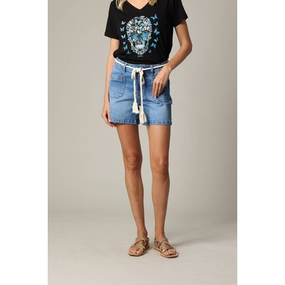 Short femme en coton denim style bohème MINA DEELUXE