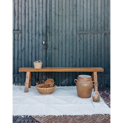 Banc brutaliste en bois Antoine N°146 - Bon état DEBONGOUT