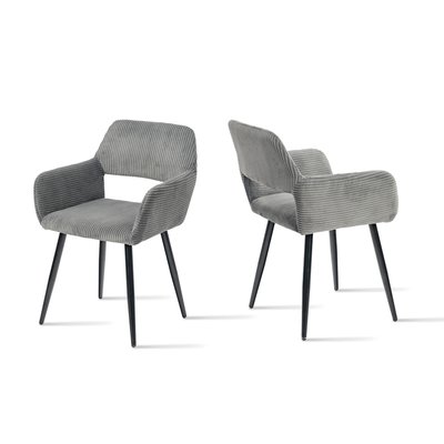 Lot de 2 chaises de salle à manger velours côtelé scandinave,Cromwell MEUBLES COSY