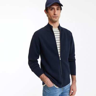 Gilet zippé mérinos, Signature, SEBASTIEN LA REDOUTE COLLECTIONS