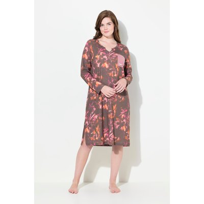 Chemise de nuit à col tunisien et manches ULLA POPKEN