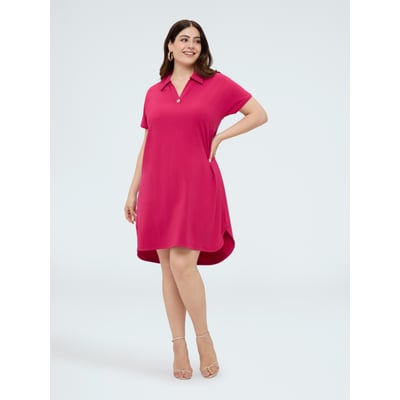 Robe avec col polo et bouton bijou FIORELLA RUBINO