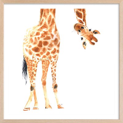 Affiche dessin coucou de girafe HEXOA